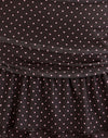  Bruin met Micro Polka Roze Print