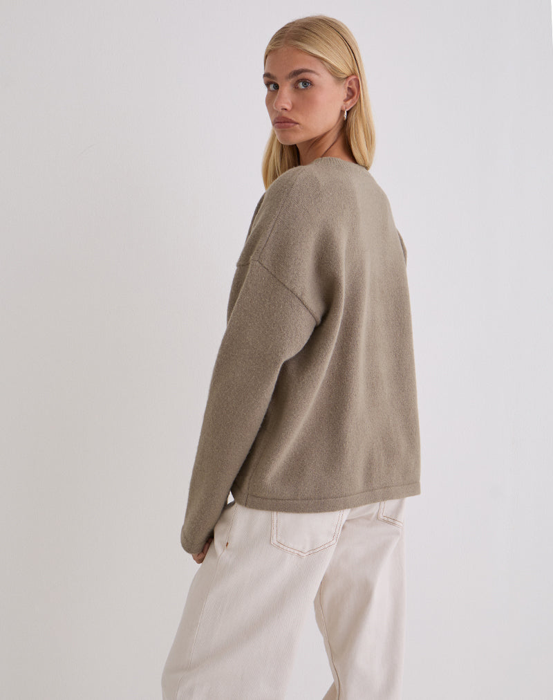 Maureen vest in Taupe