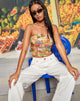 beeld van MOTEL X BARBARA Shae Bandeau Top in 90's Tropical Collage
