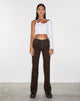 Afbeelding van Low Rise Bootleg Jeans in Bittere Chocolade