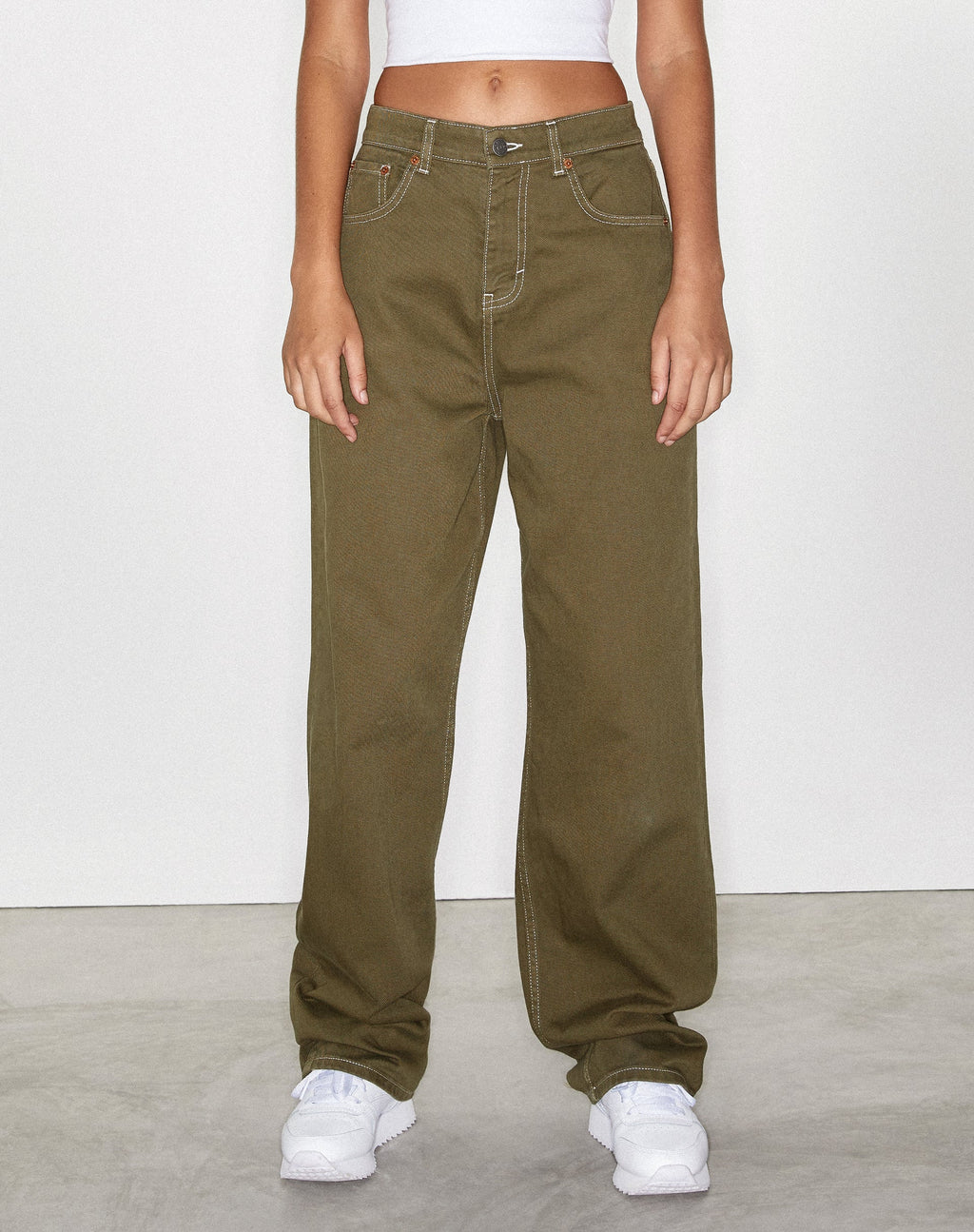Parallel Jeans in Militair Groen