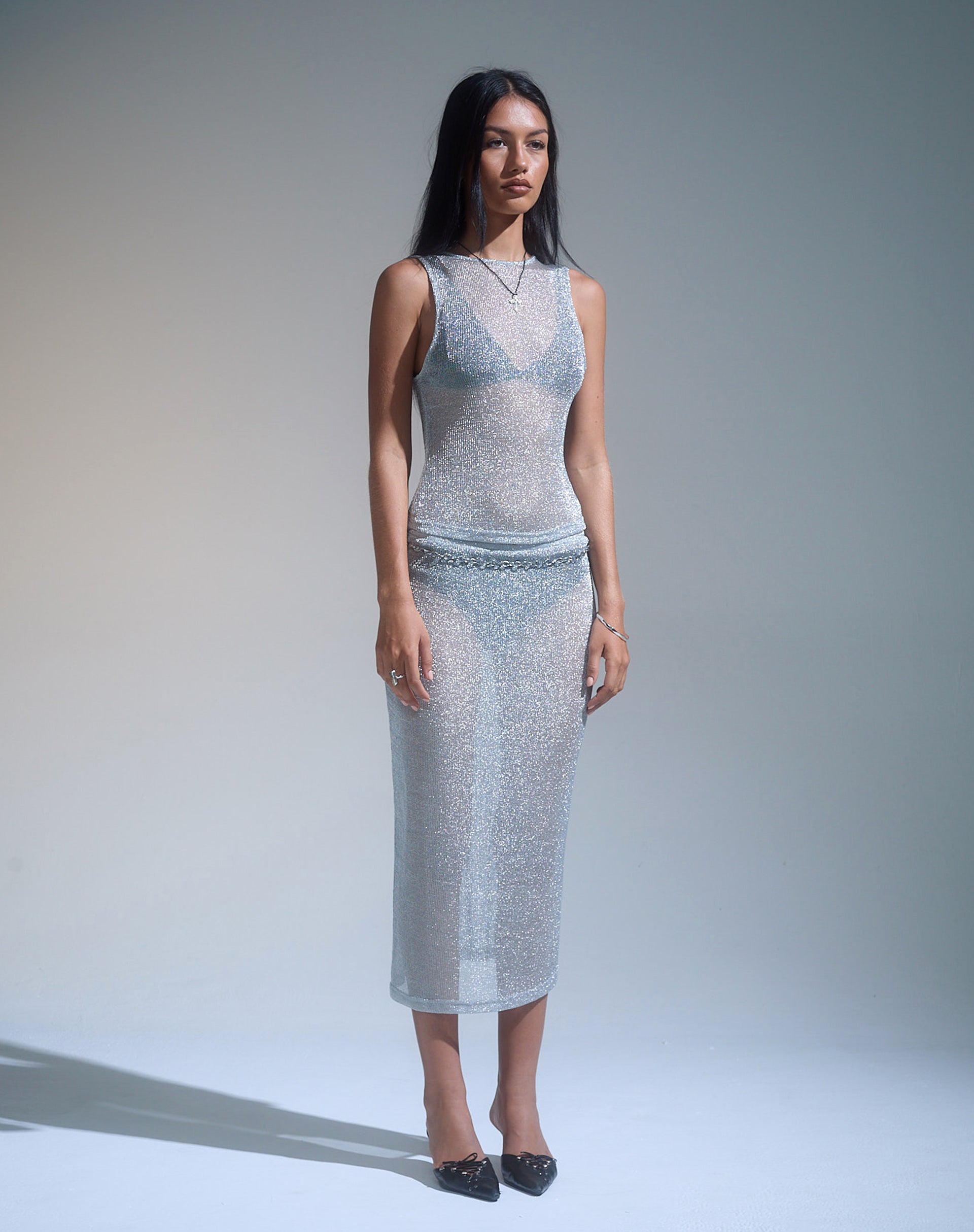 Afbeelding van Esra Midi rok in zilveren ketting