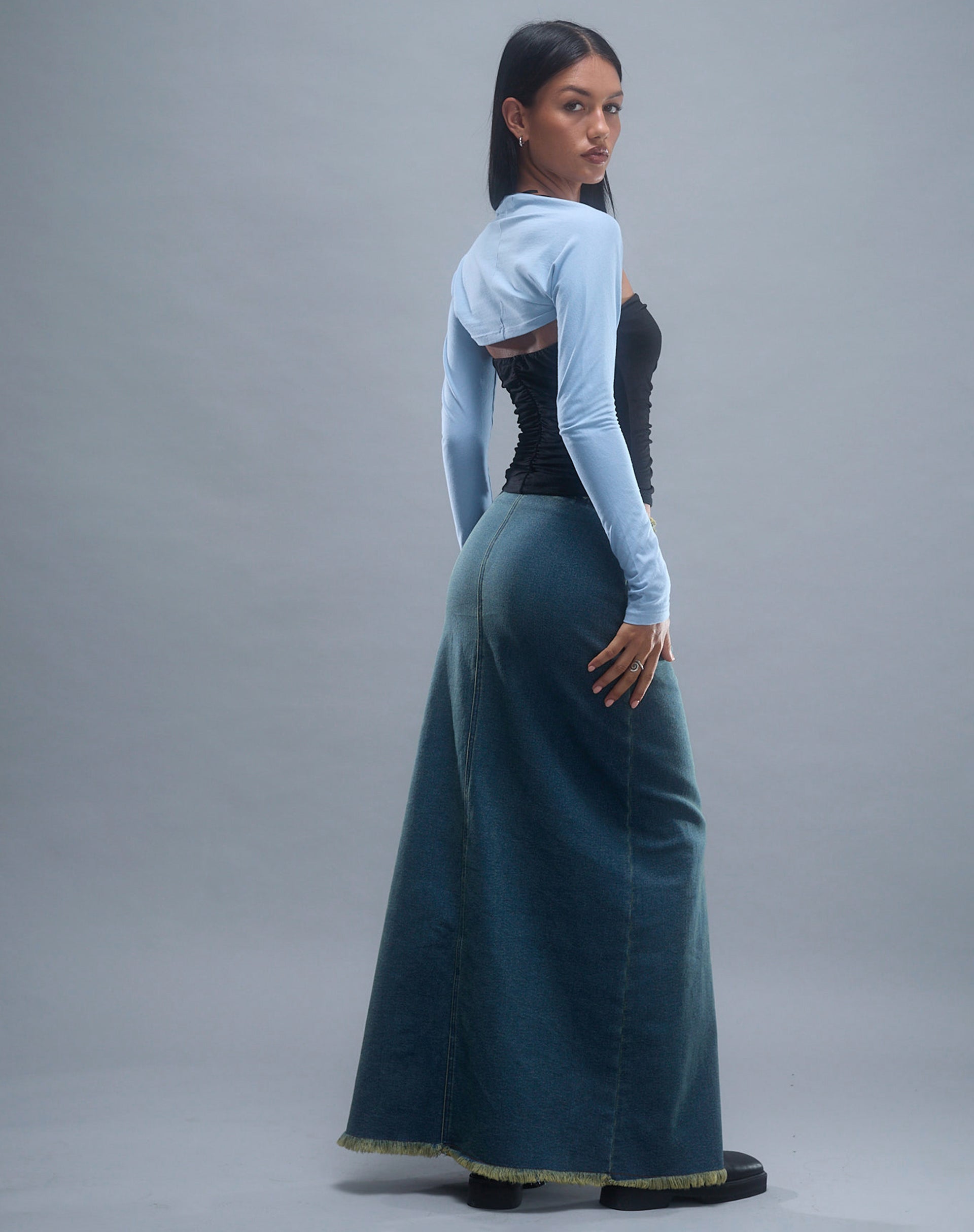 Afbeelding van Ladri Shrug Top in Nantucket Blue