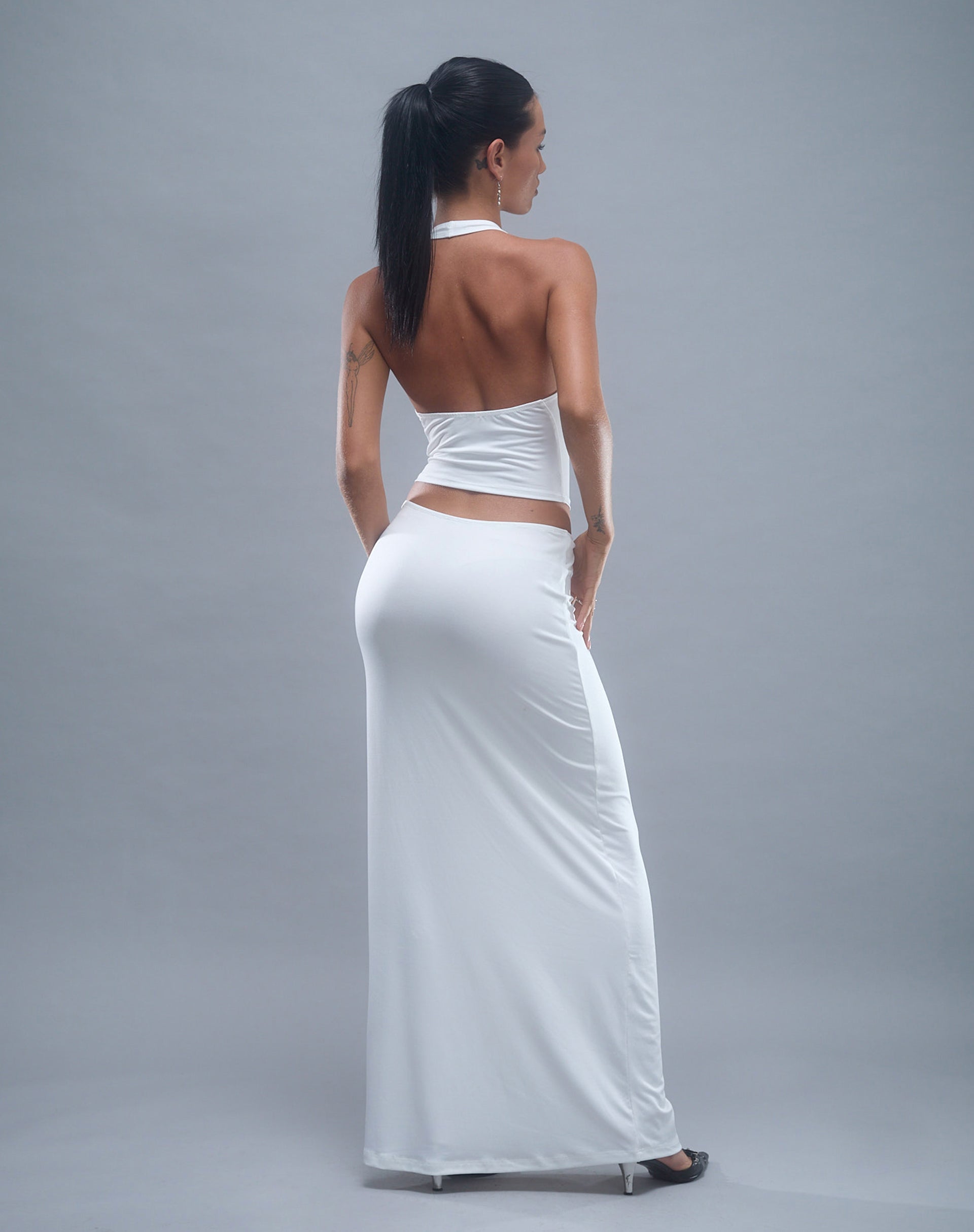 Afbeelding van Rim Jersey Maxi rok in Ivoor