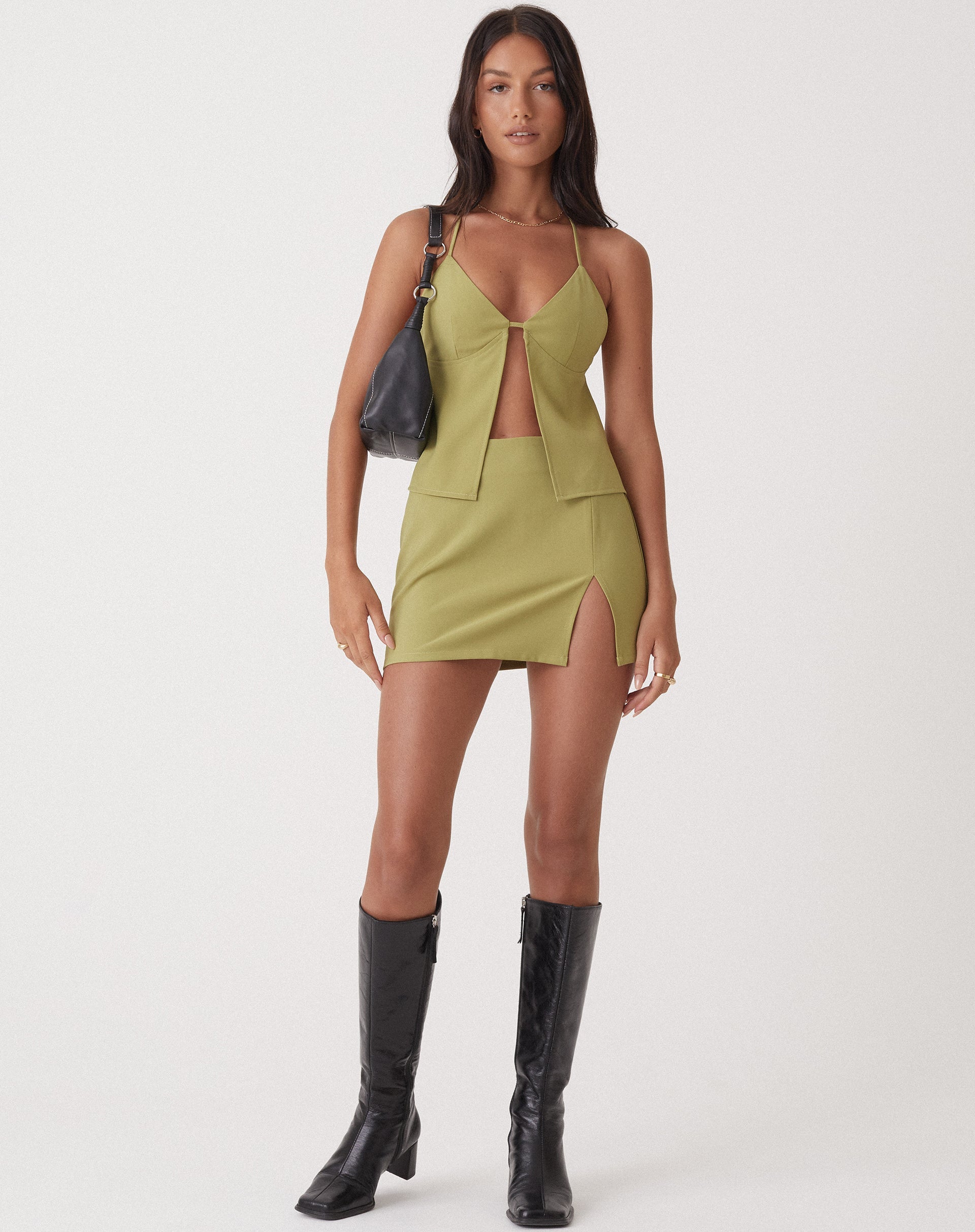 Afbeelding van MOTEL X OLIVIA NEILL Pelma minirok in kleermakerszit Seafoam Green