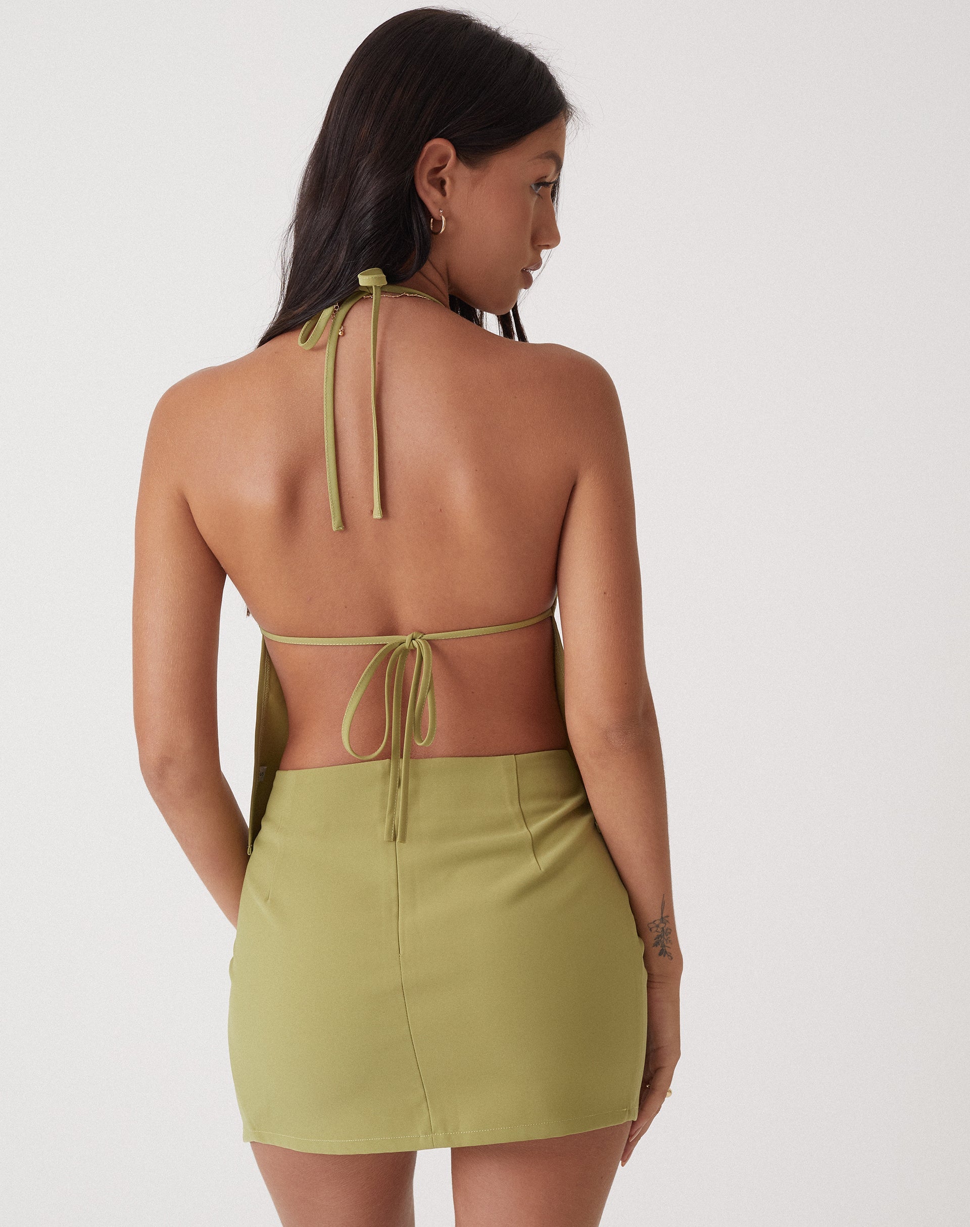 Afbeelding van MOTEL X OLIVIA NEILL Pelma minirok in kleermakerszit Seafoam Green