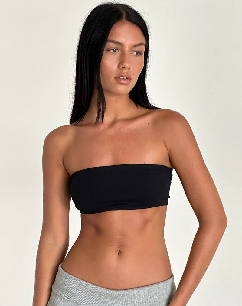 afbeelding van Nabel Micro Tube Top in zwart