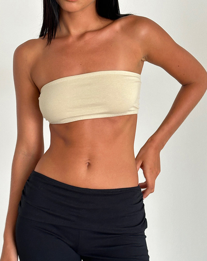 Nabel Micro Tube Top in Kokosmelk
