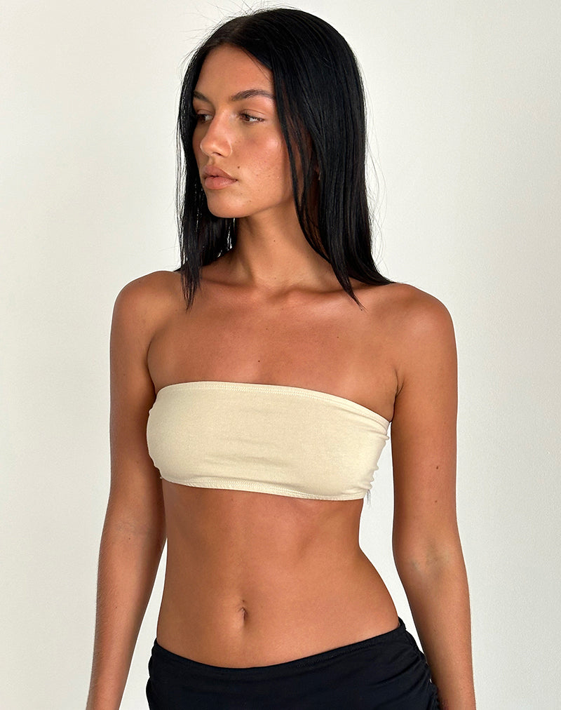 Nabel Micro Tube Top in Kokosmelk