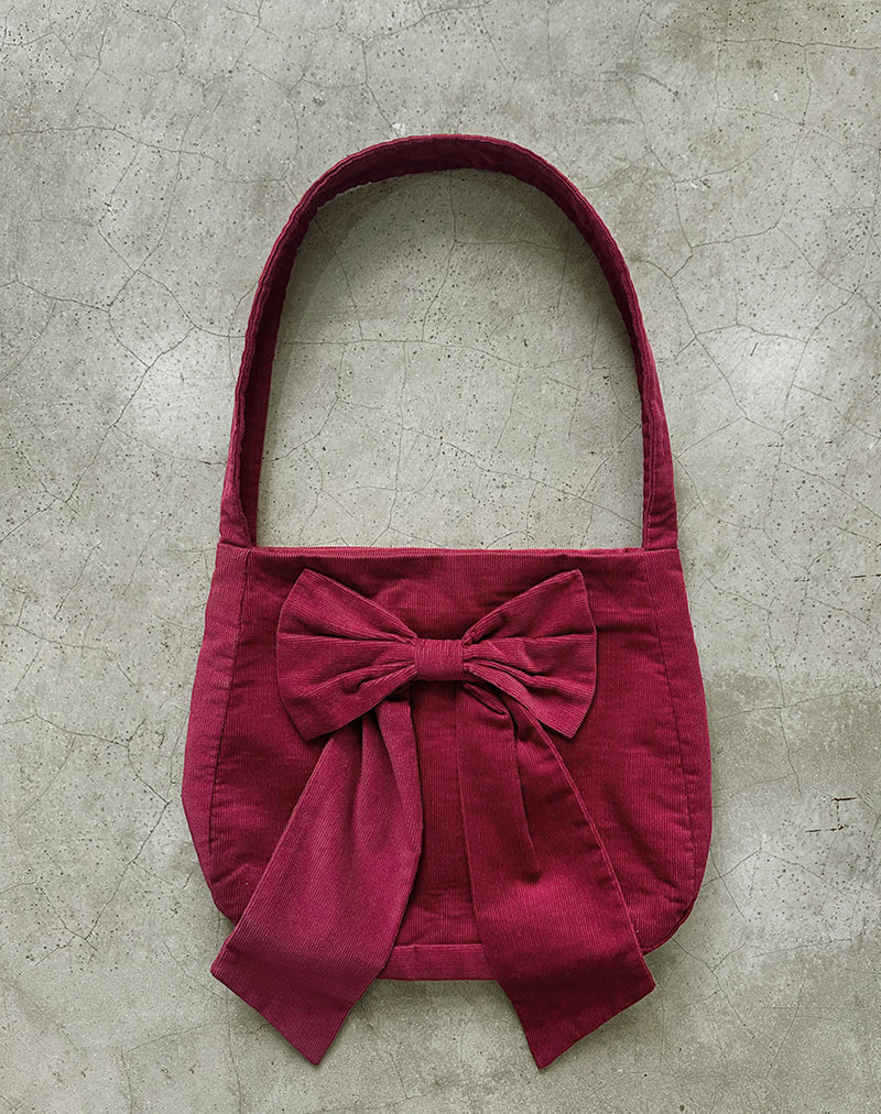 Nagi tas in babykoord kastanjebruin
