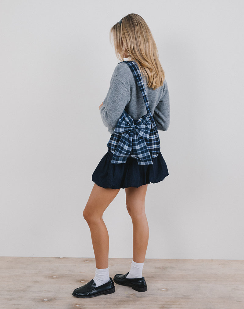 Afbeelding van Nagi tas in ruit donkerblauw