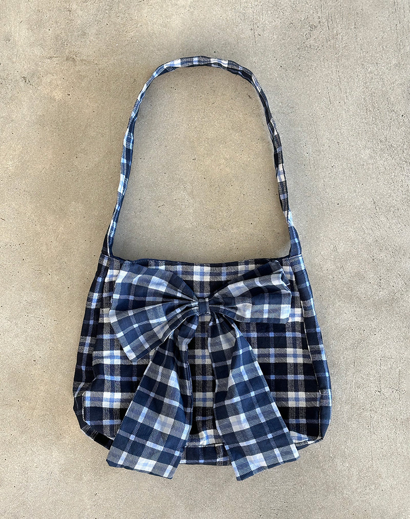 Afbeelding van Nagi tas in ruit donkerblauw