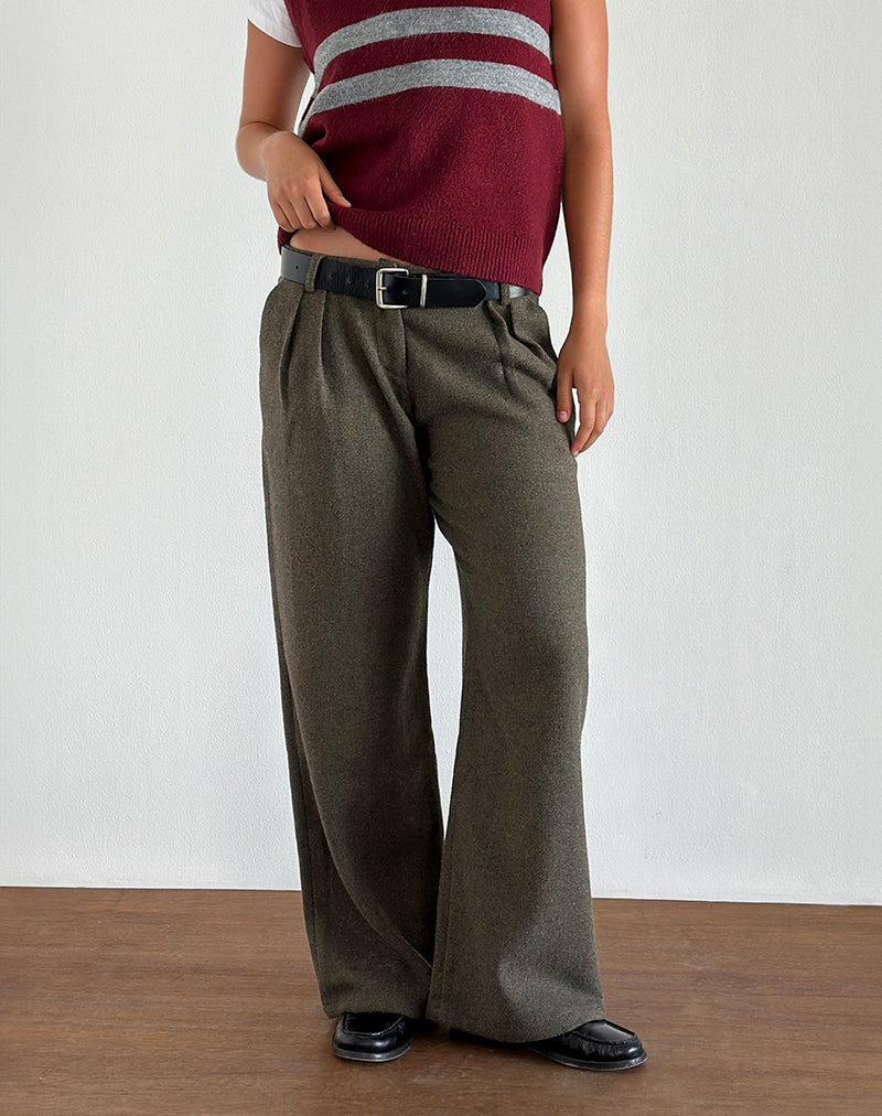 Nailaka Getailleerde Broek in Donker Taupe