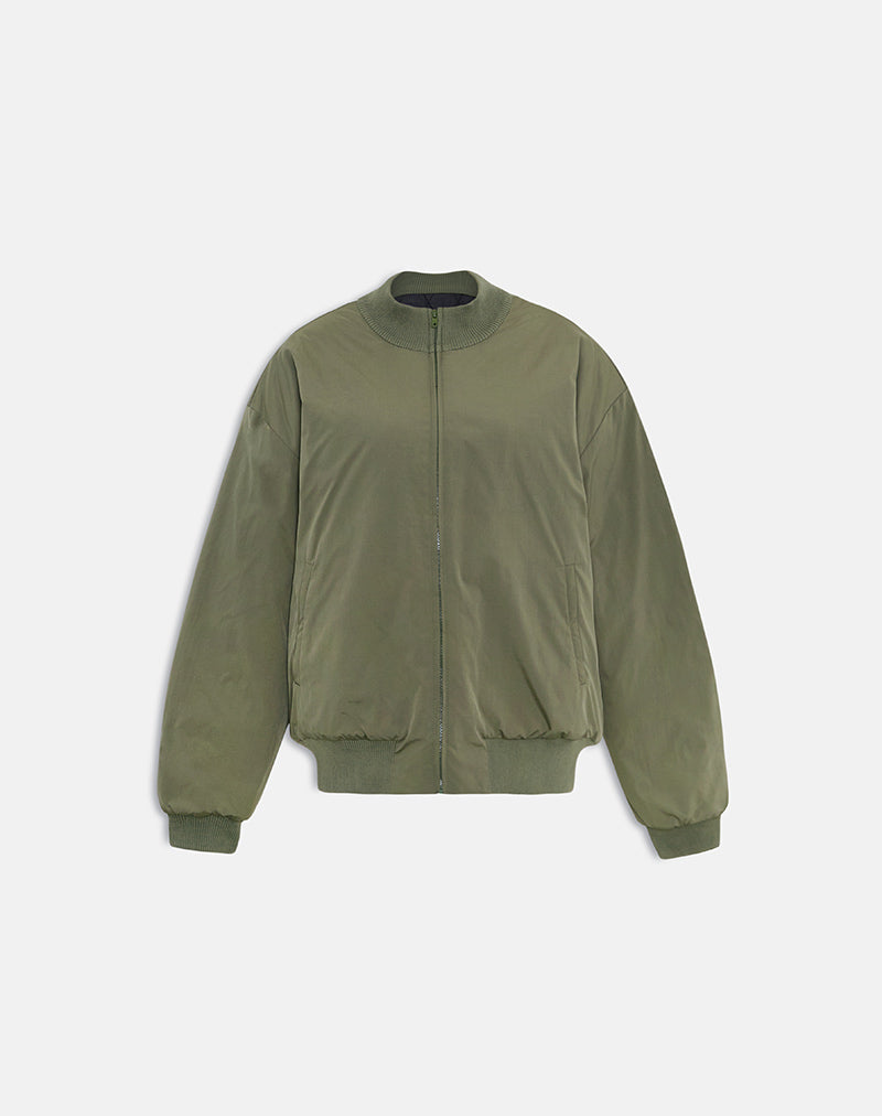 Afbeelding van Najora Puffy Bomber Jacket in Dark Sage