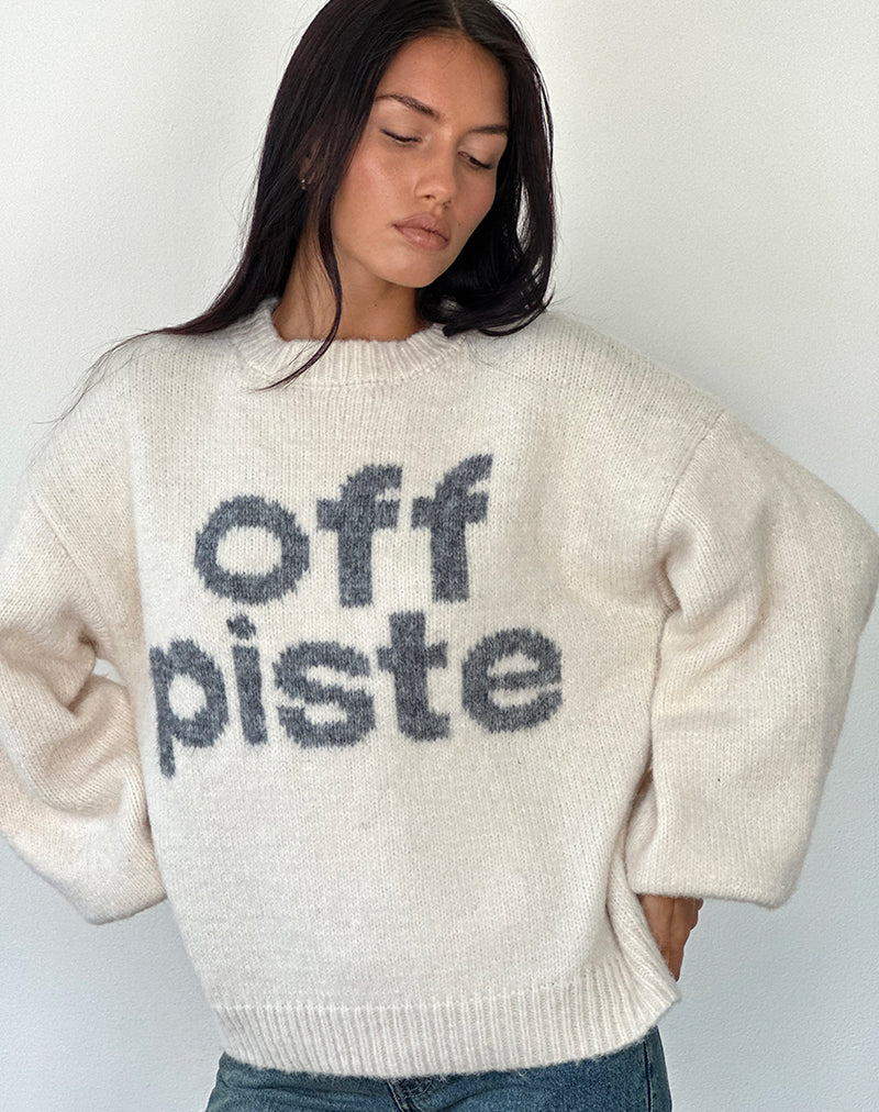 Afbeelding van Namari Trui in Off Piste Ivoor print