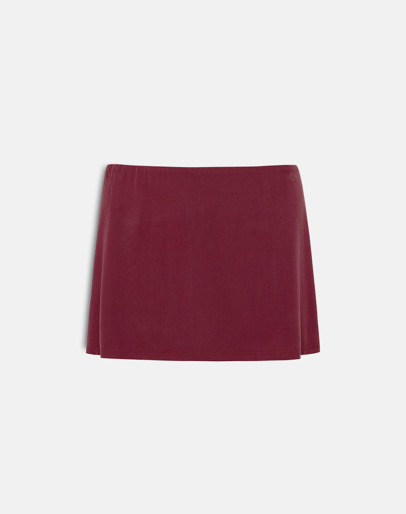 Afbeelding van Namya Mini Skort in Cupro Bourgondië