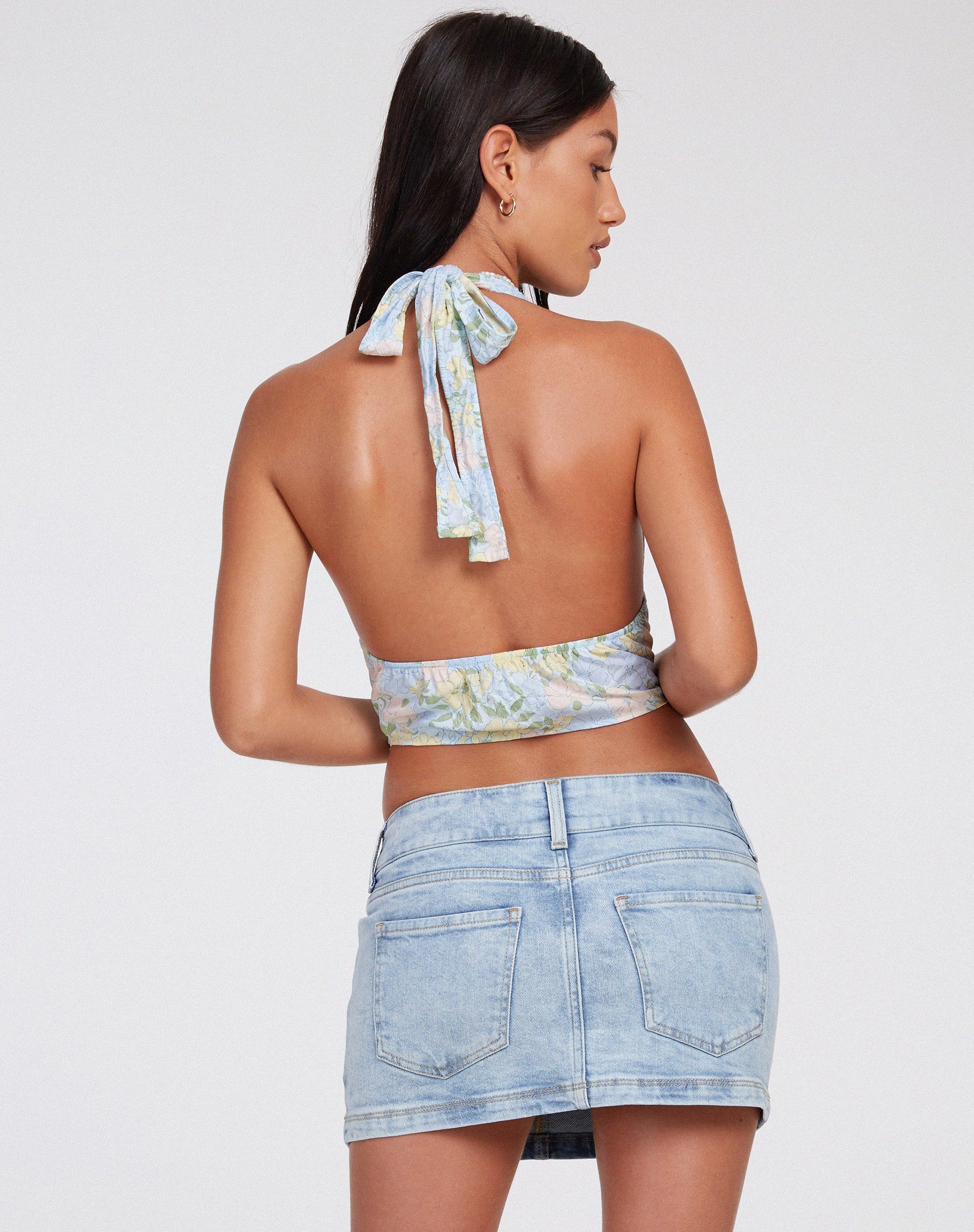 Afbeelding van Nanda Crop Top in Washed Out Pastel Floral