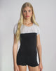 Afbeelding van Naria Top in Chiffon Wit Basic Polka Zwart