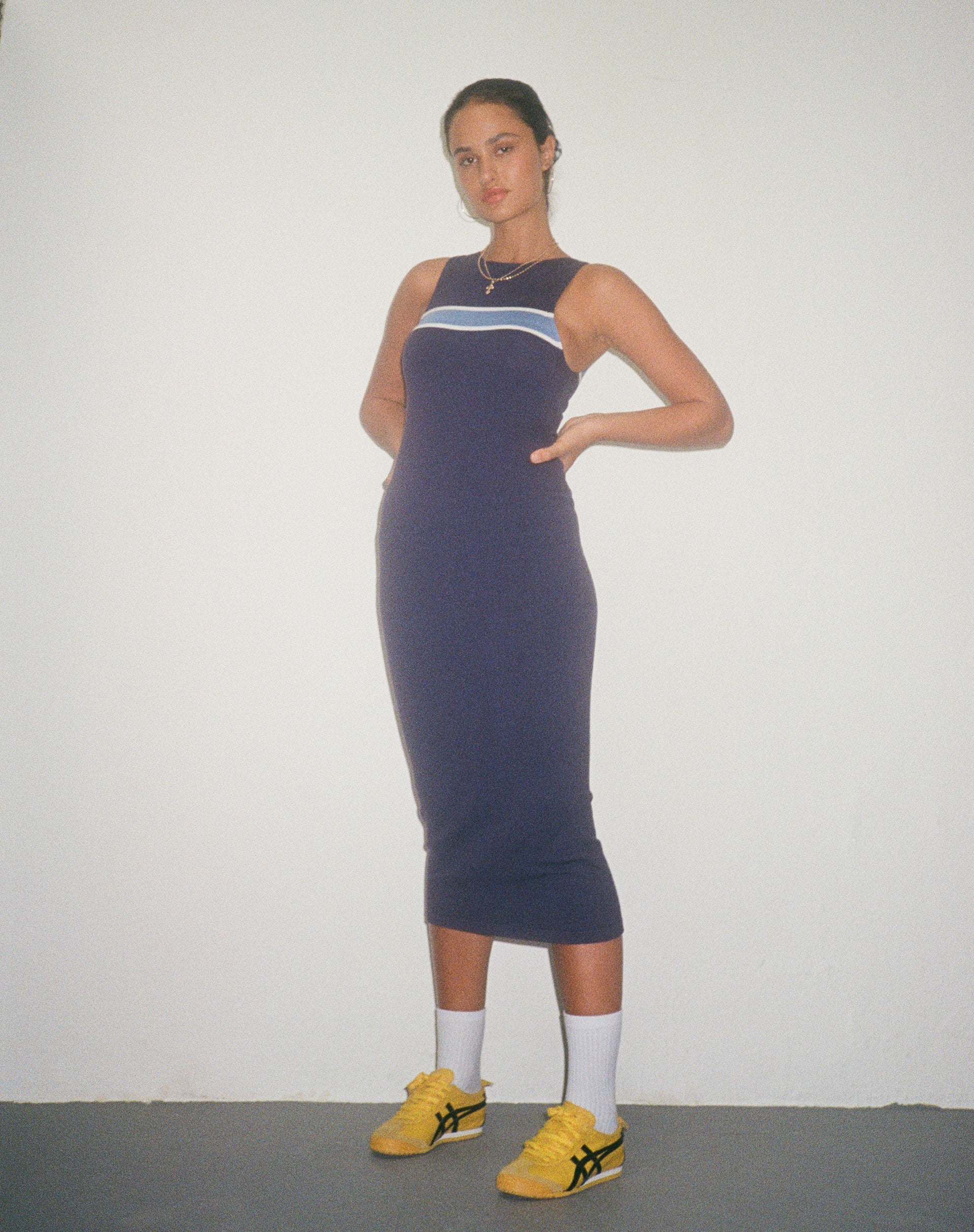 Afbeelding van Navala Midi Dress in Dark Navy