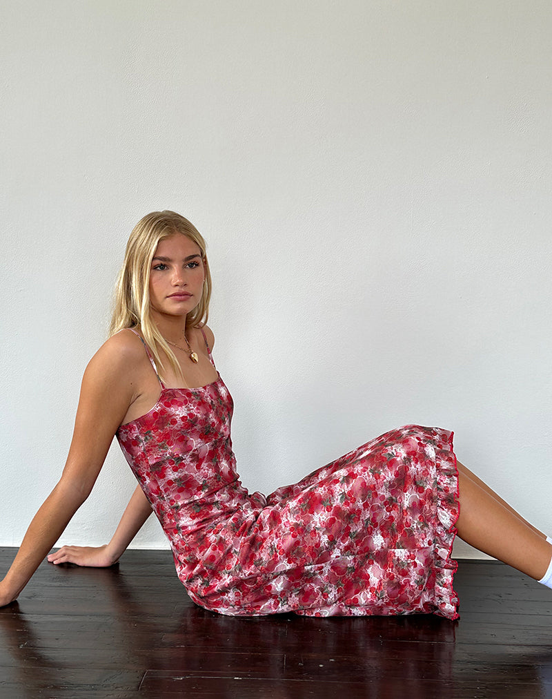 Afbeelding van Nawari Midi Dress in Bedrukt Kant Kers