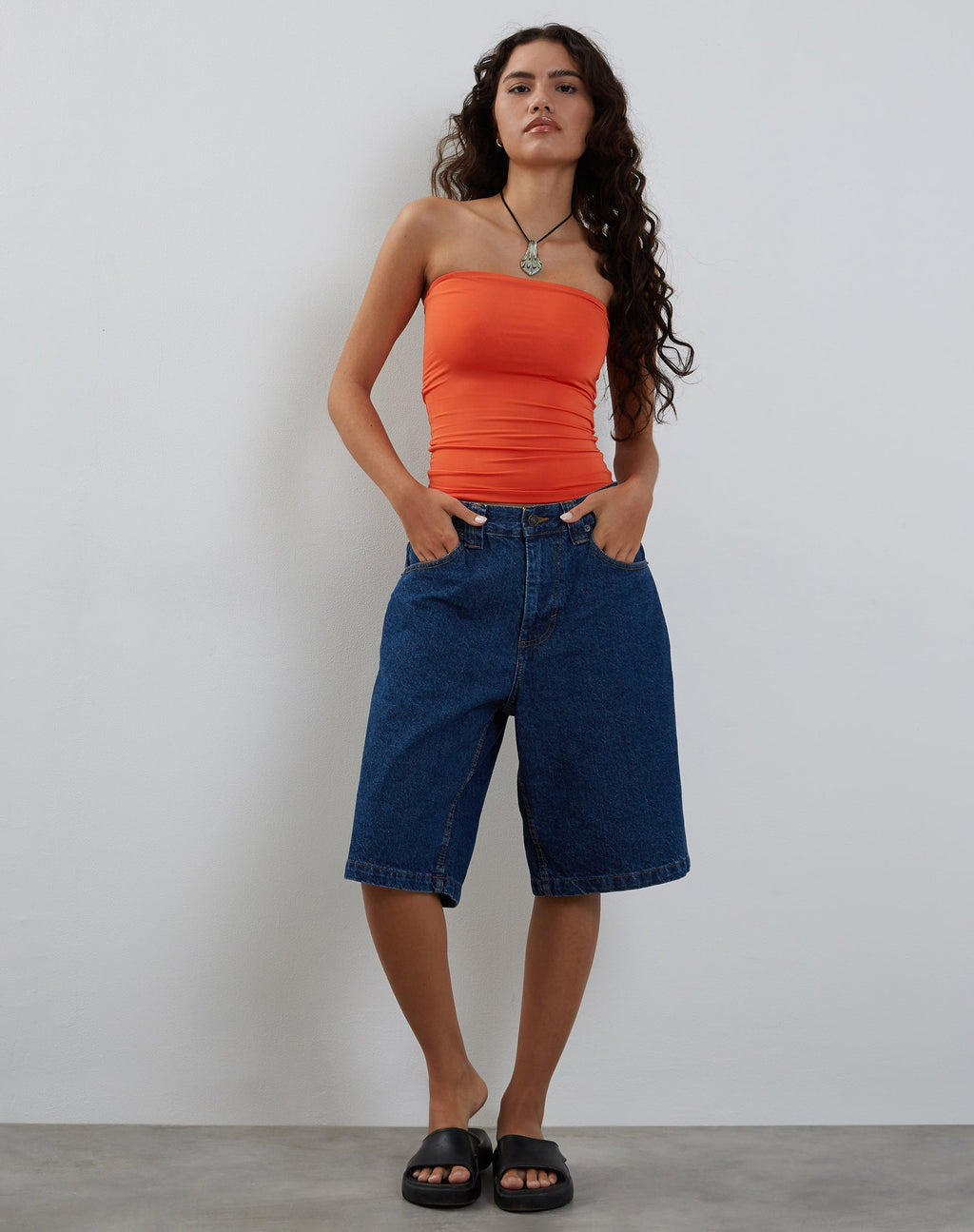 Neave Slinky Bandeau Top in Oranje