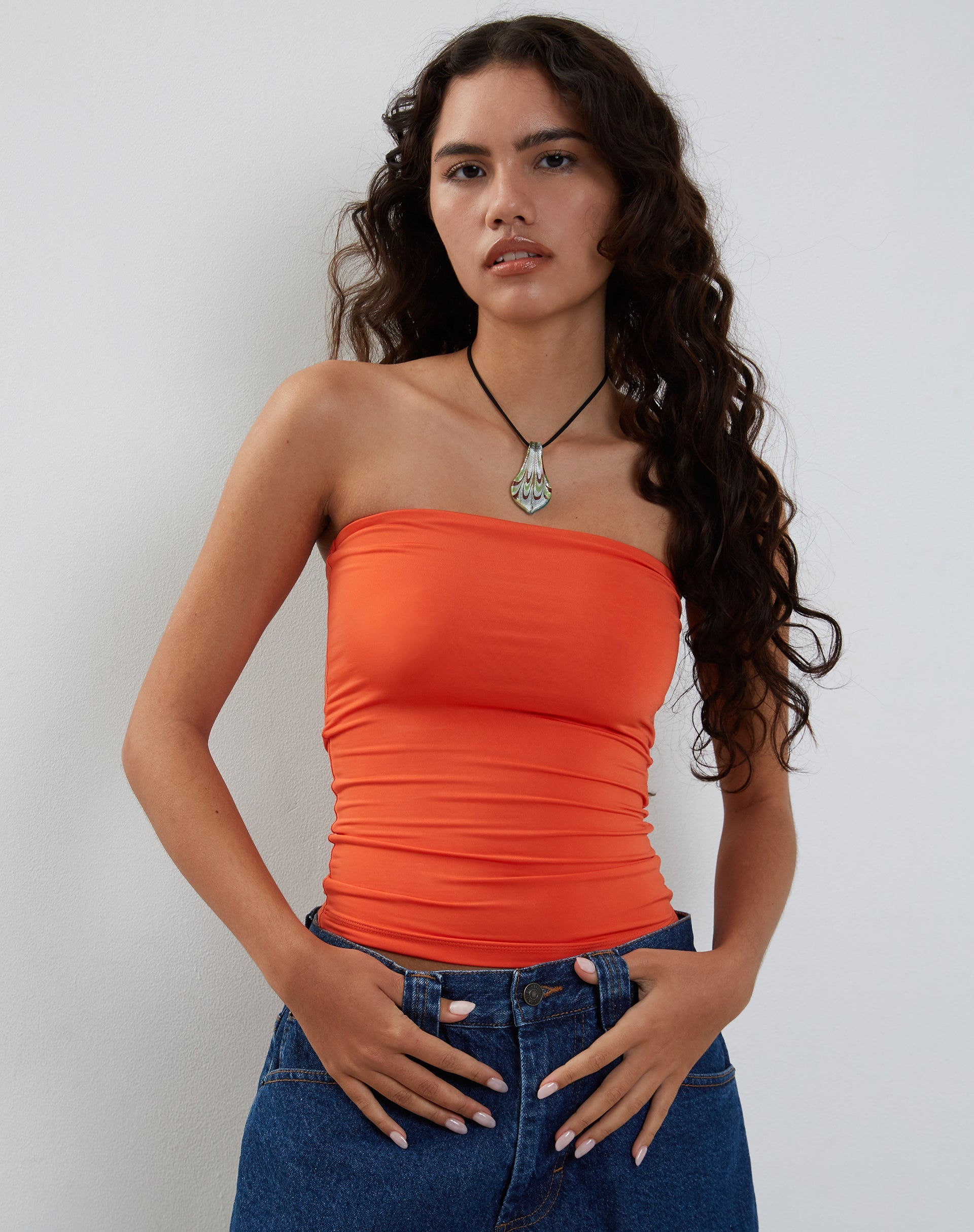 Afbeelding van Neave Slinky Bandeau Top in Oranje