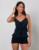 Afbeelding van Nehla Cami Top in Chiffon Blauw Graphite
