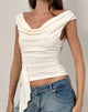 Afbeelding van Neida Drape Top in Cupro Crème