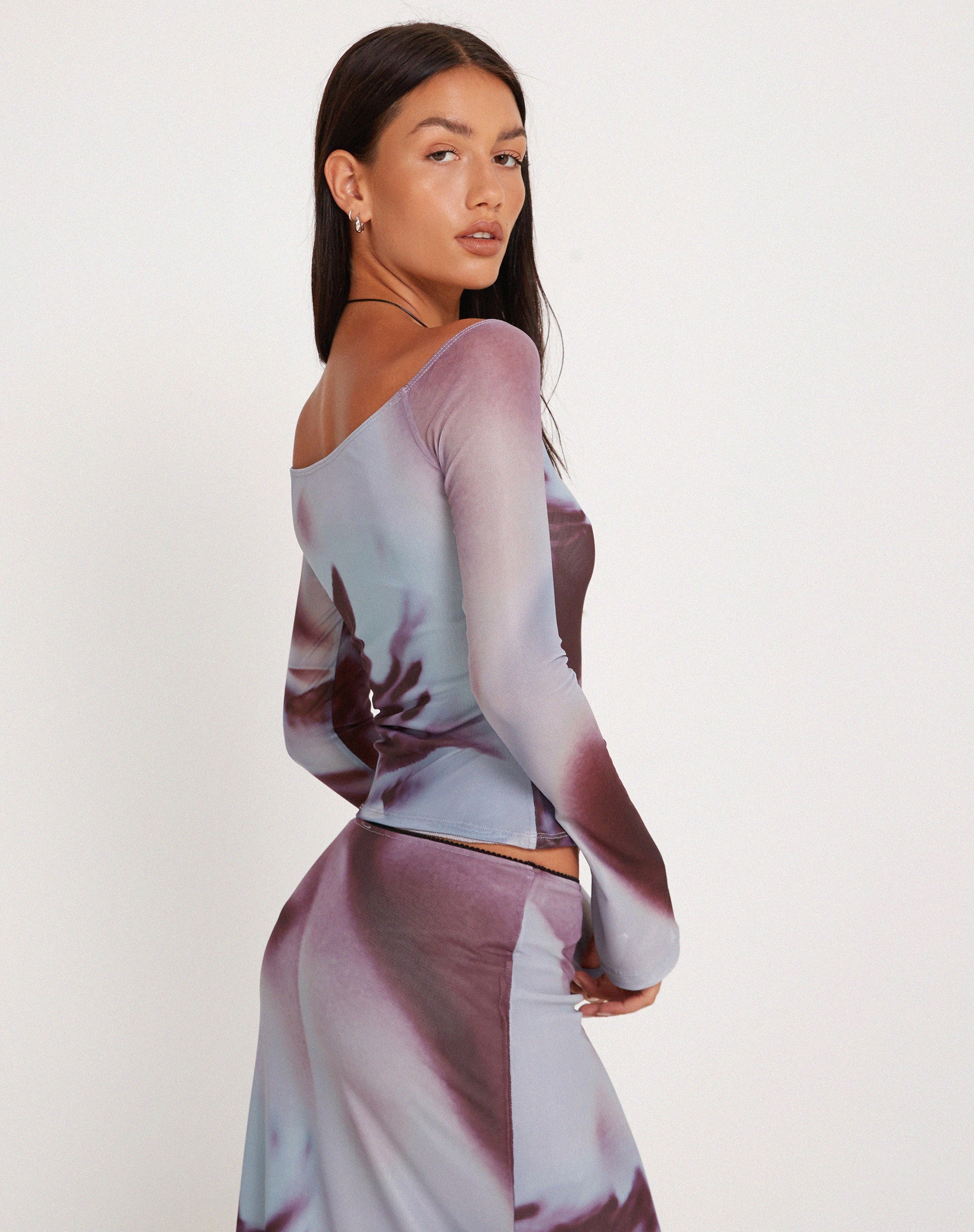 Afbeelding van Neira Mesh Top met lange mouwen in Grijs Anatomy of Nature
