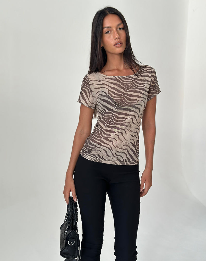 Afbeelding van Neko Top in Mesh Wild Animal Neutral