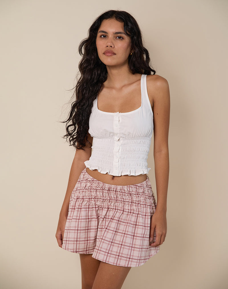 Nelesi minirok in basic ruitjesroze