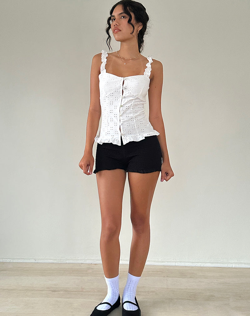 Afbeelding van Neroli Corset Top in Broderie Wit