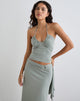 Afbeelding van Nina Kralen Halter Top in Londen Mist