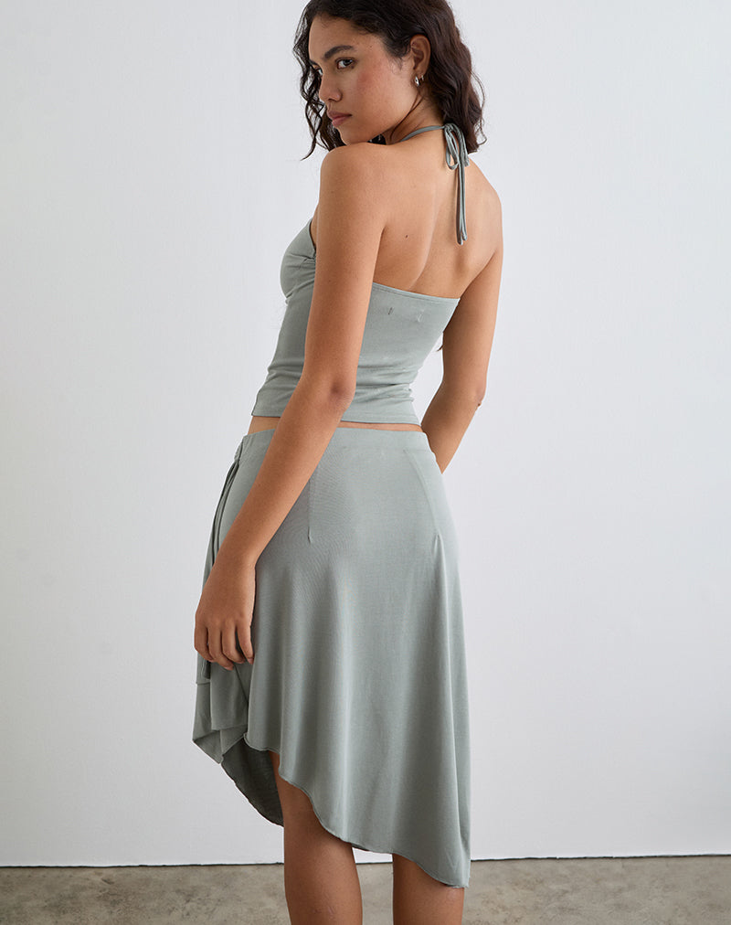 Afbeelding van Esmeray Midi Ring Rok in Londen Mist