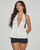 Afbeelding van Nobara longline haltertop in jacquard ivoor