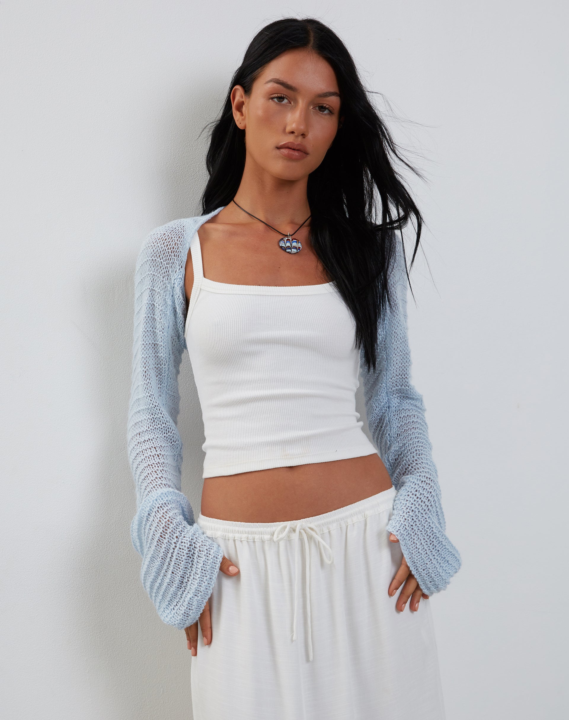 Afbeelding van Nobila Shrug Top in Baby Blue