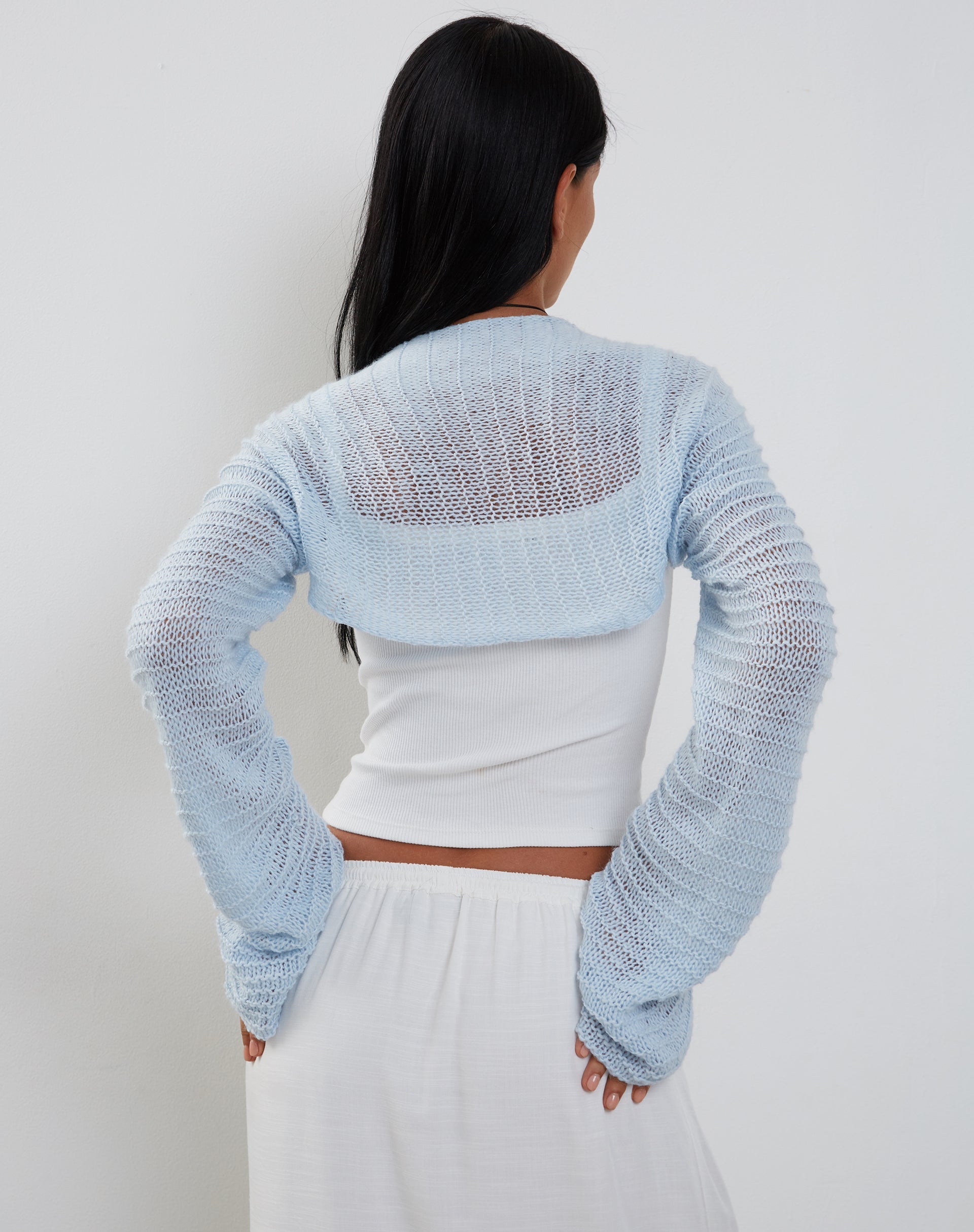 Afbeelding van Nobila Shrug Top in Baby Blue