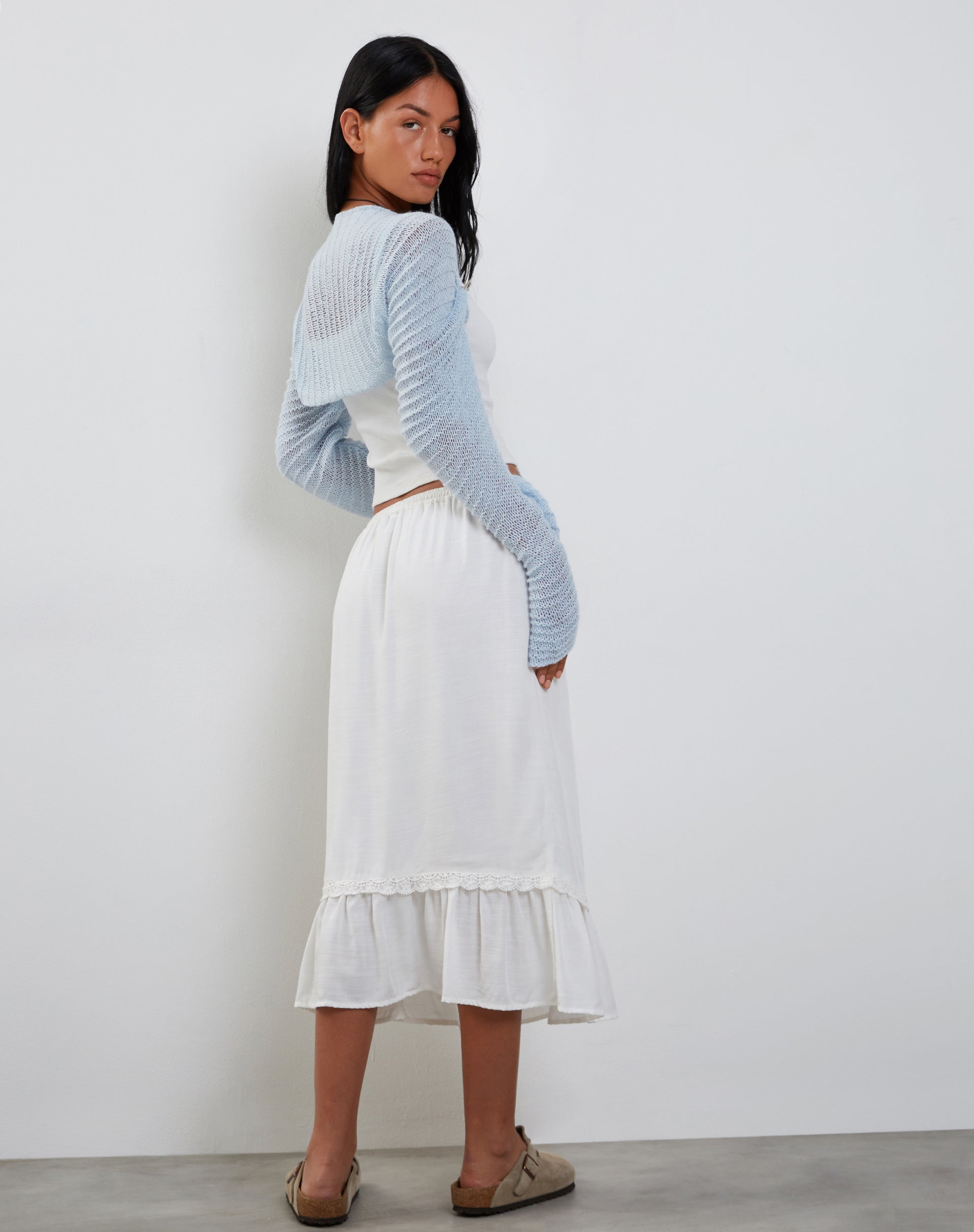 Afbeelding van Nobila Shrug Top in Baby Blue