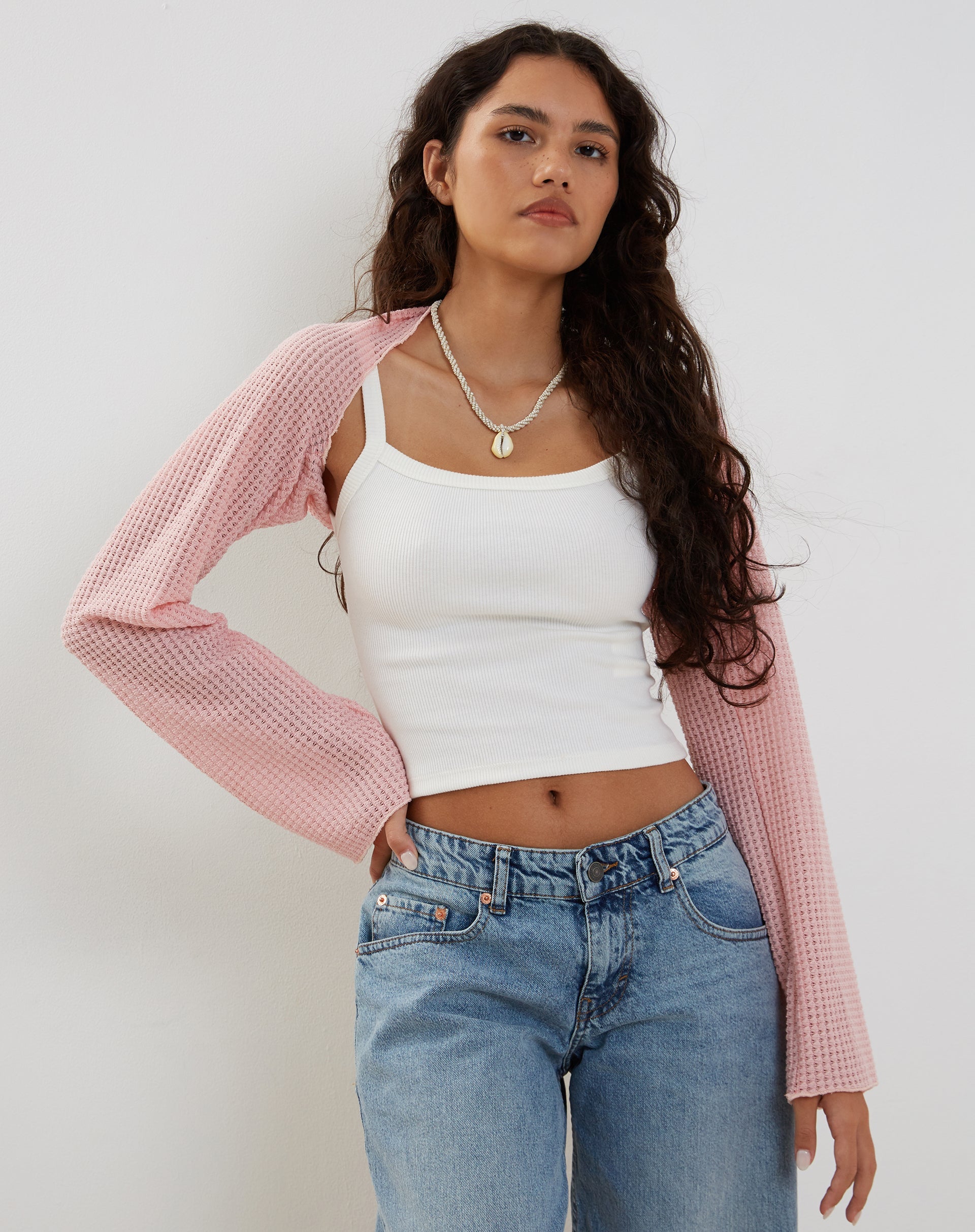 Afbeelding van Nobila Shrug Top in Baby Roze
