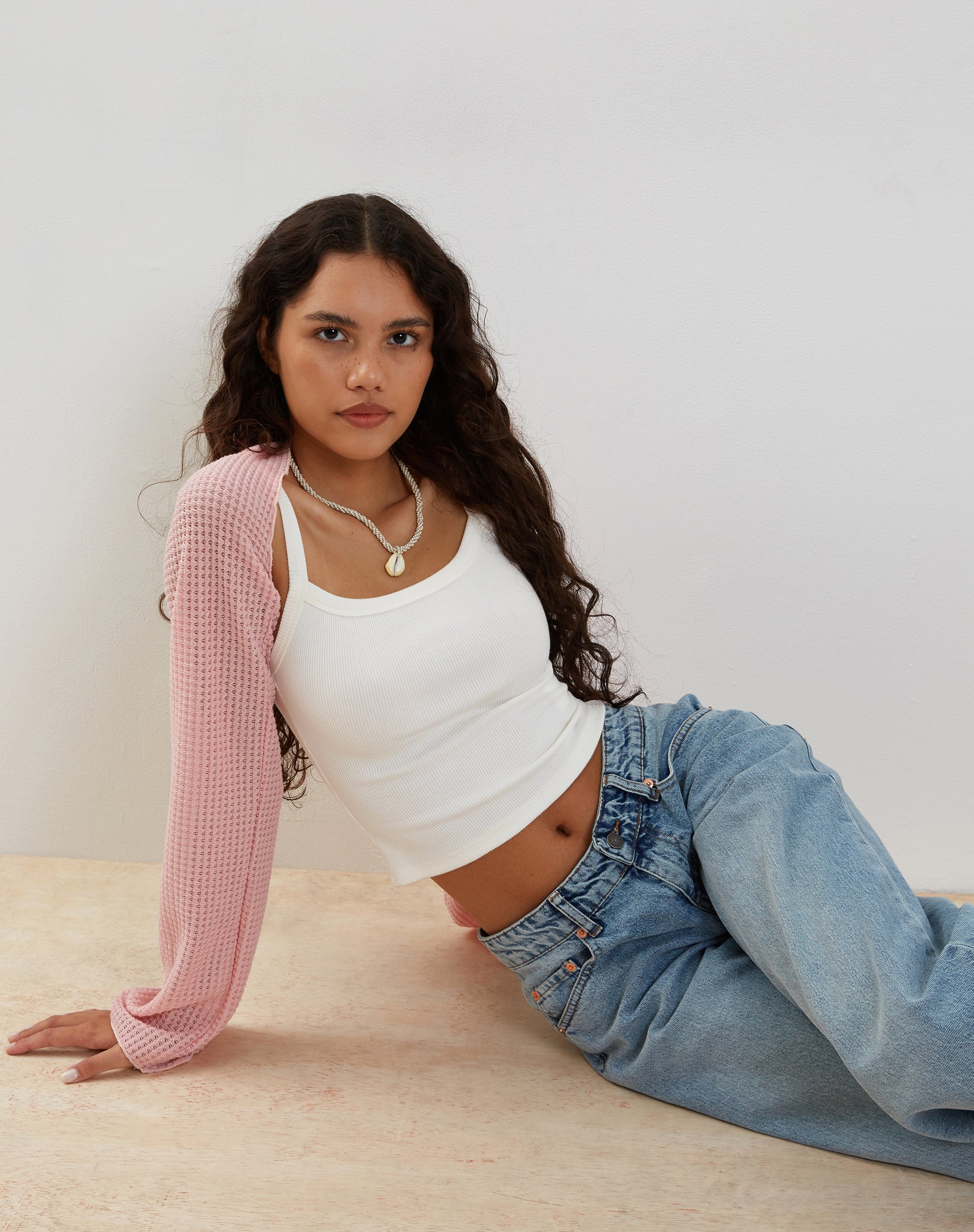 Afbeelding van Nobila Shrug Top in Baby Roze