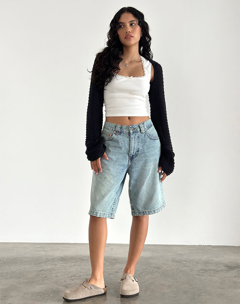Afbeelding van Nobila Shrug Top in Zwart