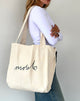 Afbeelding van Nola Totebag in Off White met Motel borduursel