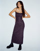 Afbeelding van Norila Maxi Dress in Dark Ditsy Rose Black