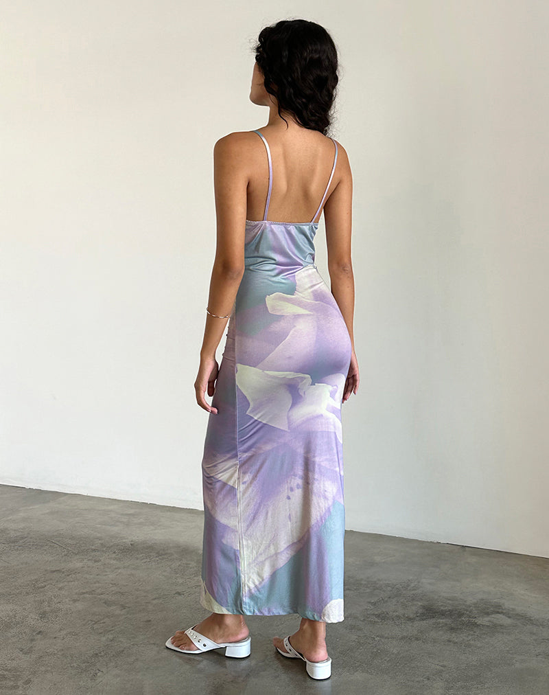 Afbeelding van Norila Cami Maxi Dress in Slinky Orchid Petals Lila