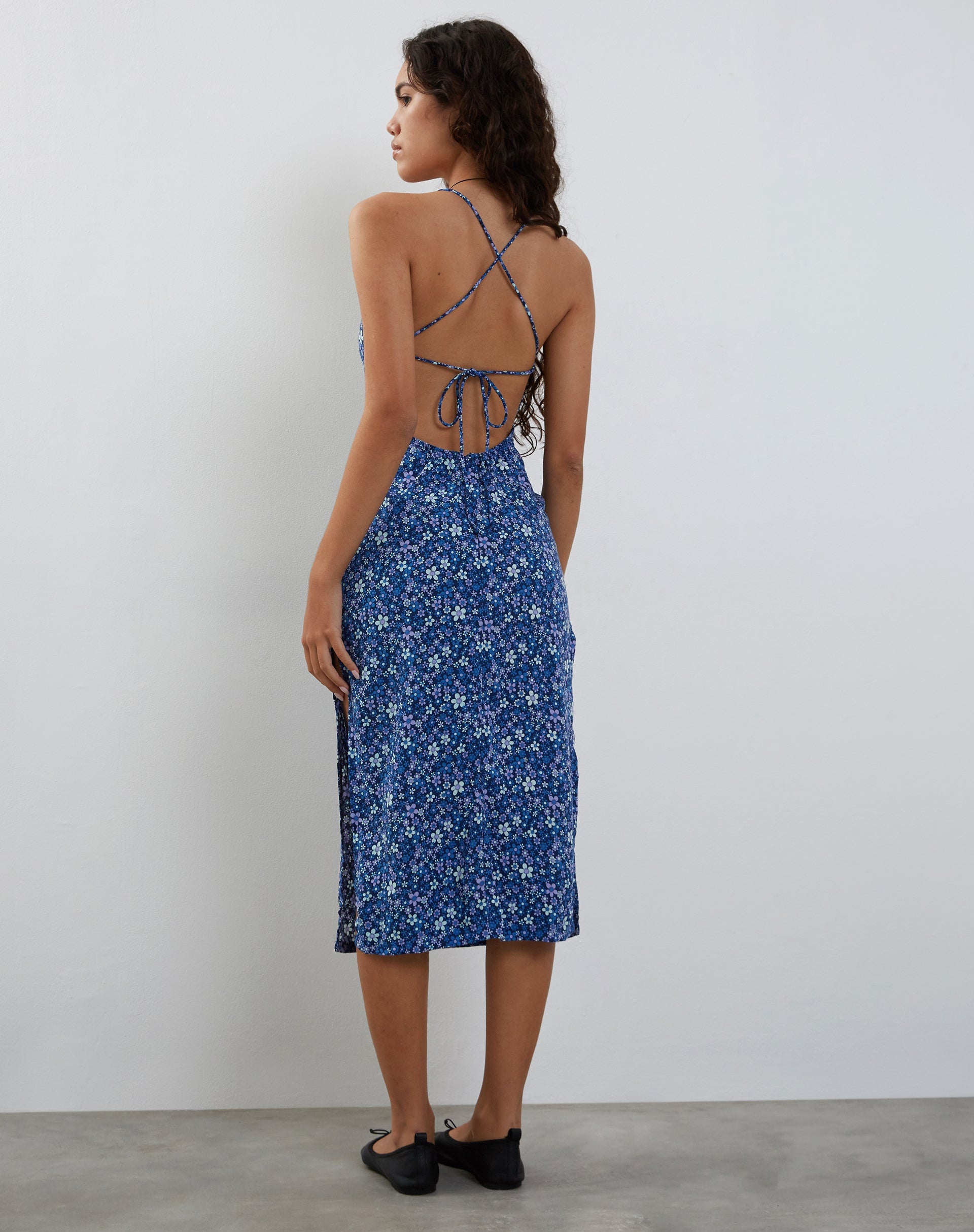 Afbeelding van Nosita Midi Dress in Retro Blauw