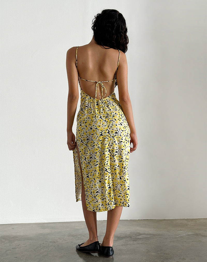 Nosita Midi Dress in Zonnebloem Pop Geel