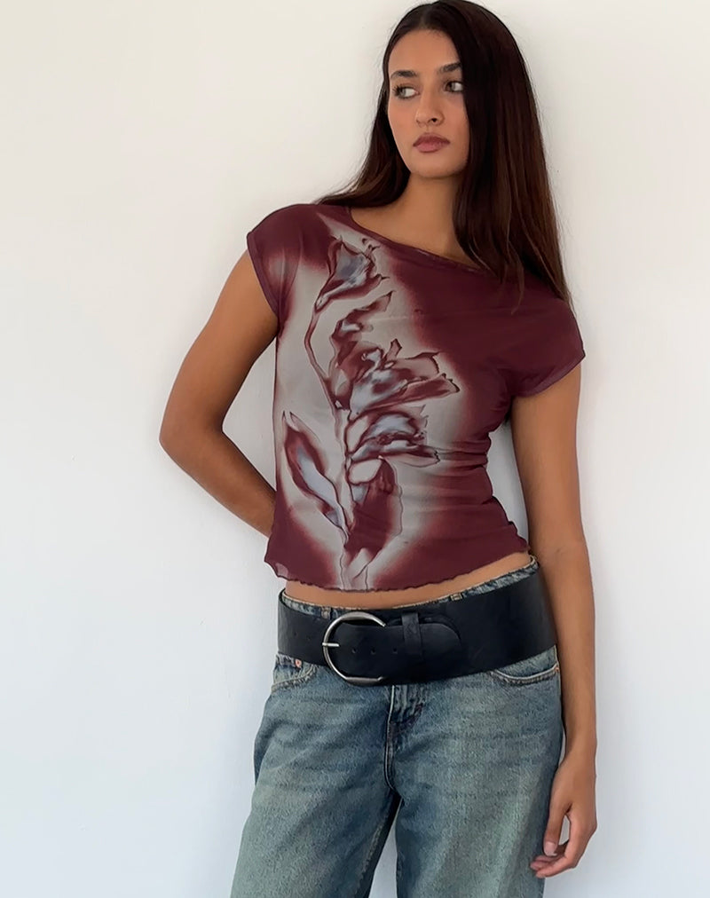 Nova Top in Lumen Mesh Bruin