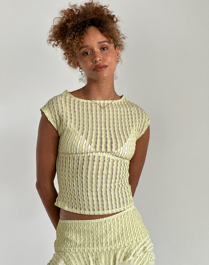 Afbeelding van Nova Top in Crinkle Sage