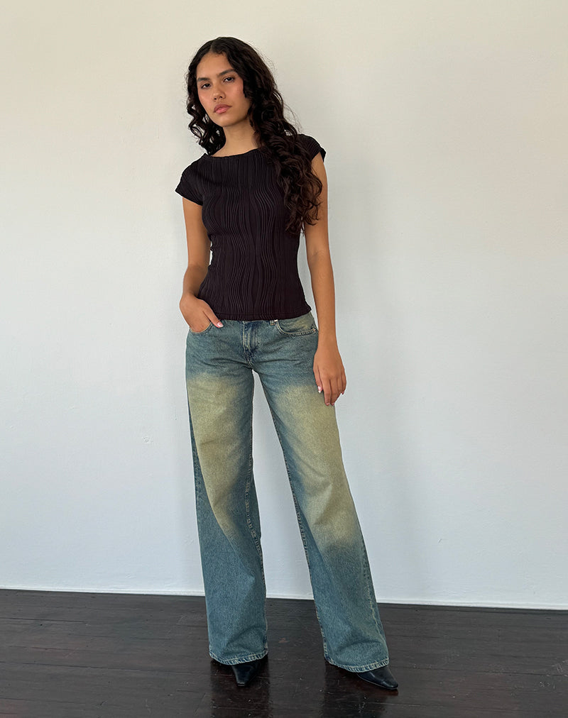 Afbeelding van Nova Top in Crinkle Black