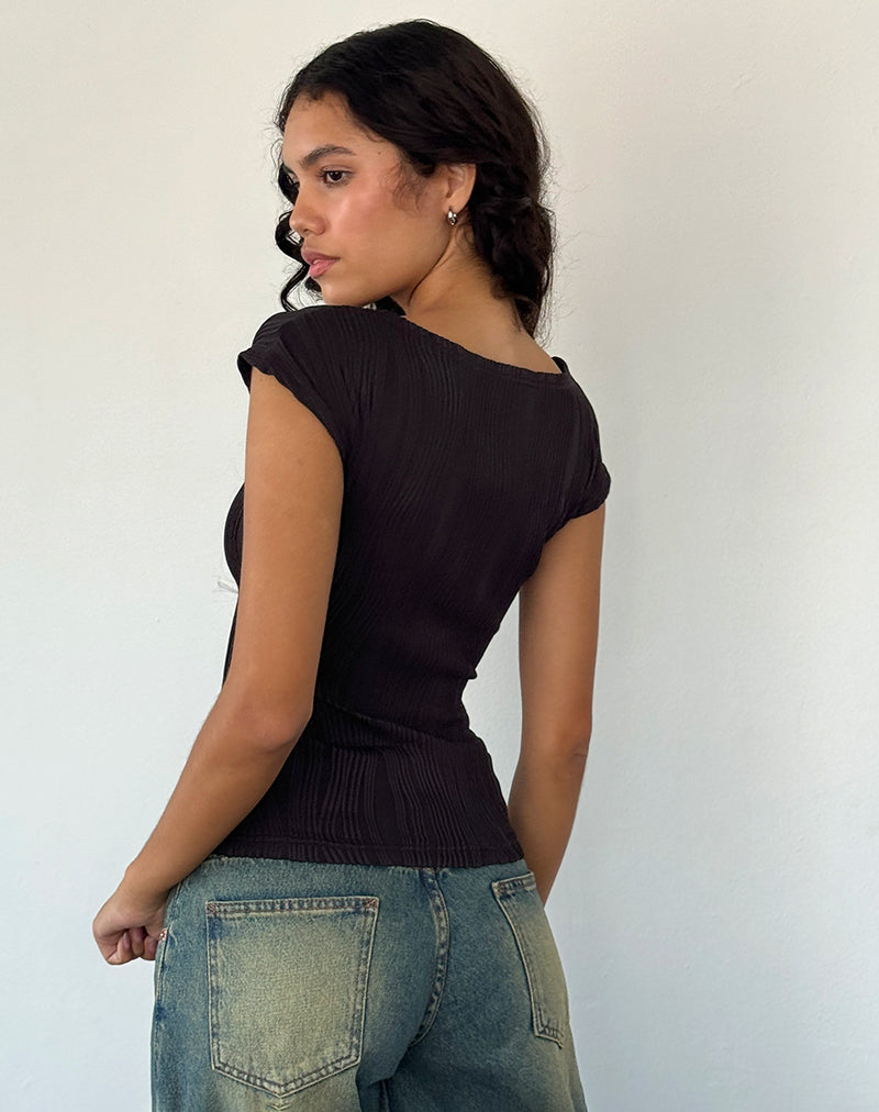 Afbeelding van Nova Top in Crinkle Black